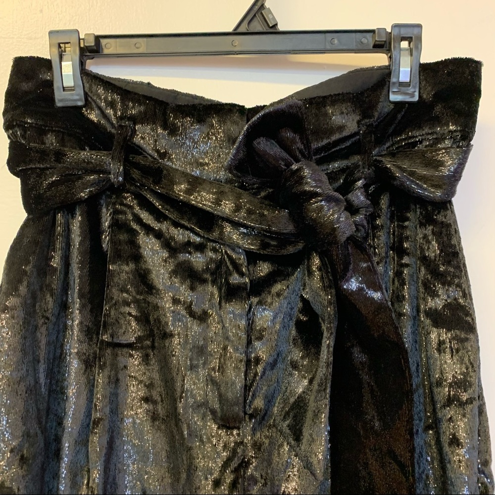 H&M high waist black sparkle trouser sz 12
